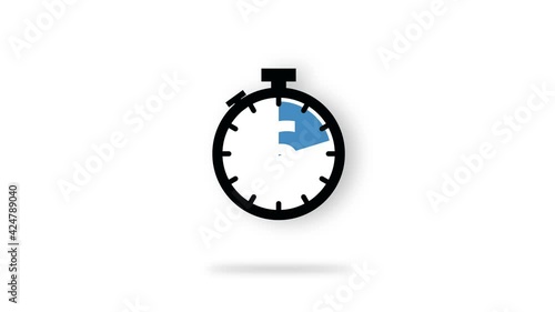 6 Days Left label on white background. Flat icon. Motion graphics.