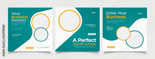 Digital business marketing banner for social media post template 