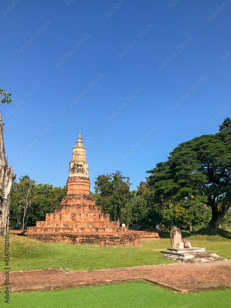 Phra That Ya Khu Temple, ancient town of Fa Daed Song Yang in Kalasin, Thailand.
