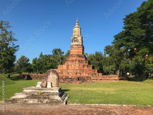 Phra That Ya Khu Temple, ancient town of Fa Daed Song Yang in Kalasin, Thailand.