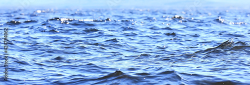 Fototapeta Naklejka Na Ścianę i Meble -  abstract background, texture sea blue water, waves and ripples on the ocean, sea pattern wallpaper