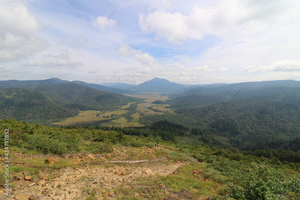 秋の尾瀬の至仏山への登山