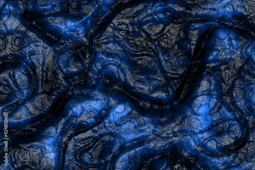 Картината върху платно nice creative blue bio scary relief digital graphic background texture halloween