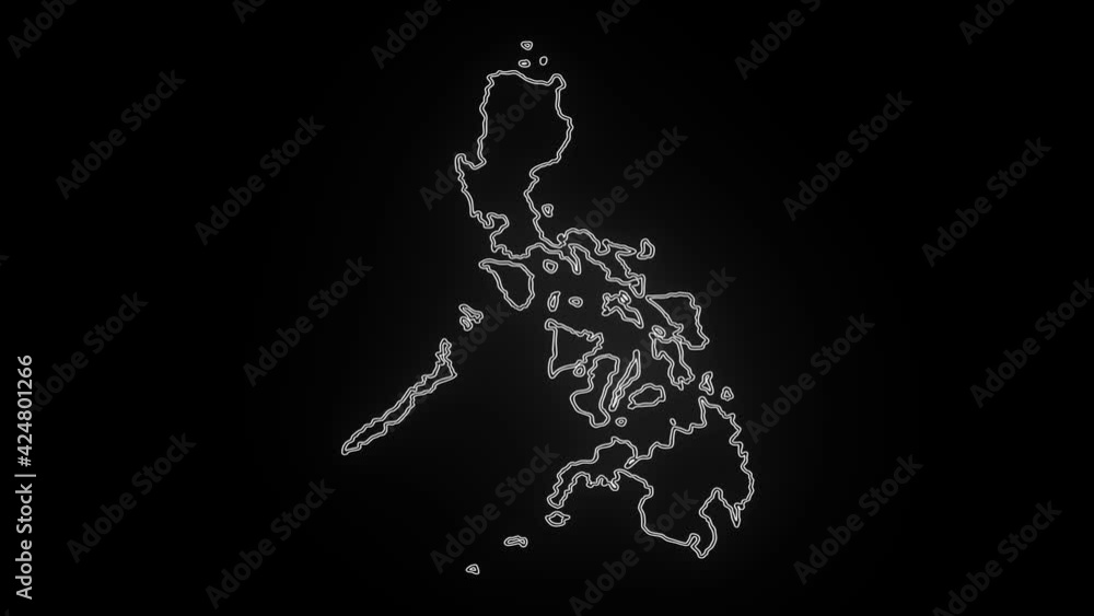 Map of Philippines, Philippines outline, Animated close up map of Philippines Map of Philippines, Philippines outline, Animated close up map of Philippines