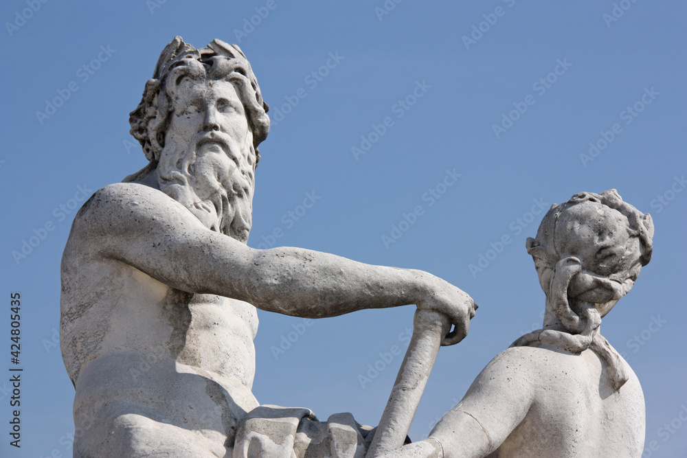 Statue de marbre du jardin des Tuileries à Paris, France