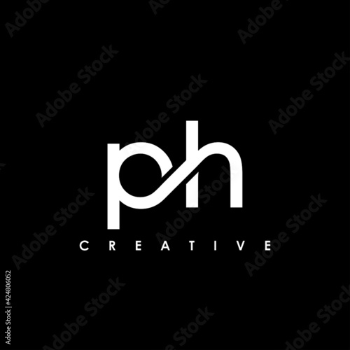PH Letter Initial Logo Design Template Vector Illustration