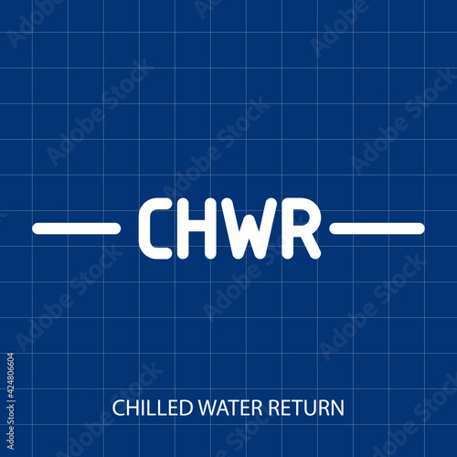 CHILLED WATER RETURN VECTOR SYMBOL OF PUMPING SYSTEM MECHANICAL SYSTEM