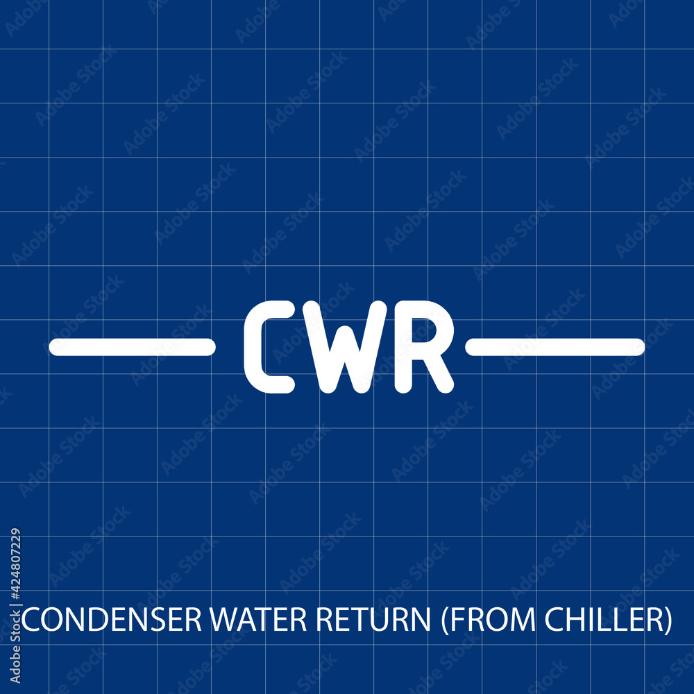 Cold Water Reverse Return Vetor de CHILLED WATER REVERSE RETURN VECTOR SYMBOL OF PUMPING SYSTEM ...