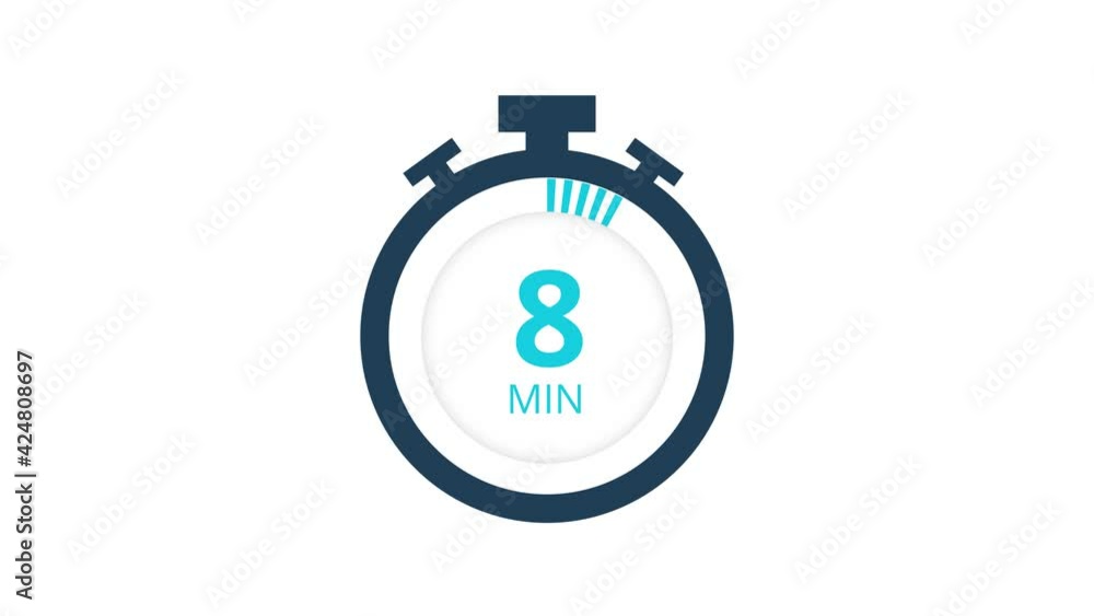 The 40 minutes, stopwatch icon. Stopwatch icon in flat style, timer on on color background. Motion graphics. The 40 minutes, stopwatch icon. Stopwatch icon in flat style, timer on on color background. Motion graphics.