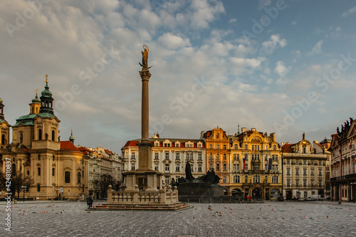 Photography 25 000 crosses on Old Town Square as memory of COVID-19 virus victims
