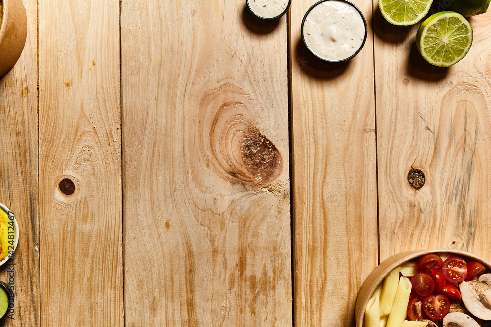 Fototapeta premium Wood Food Background
