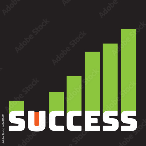 high growing success graph illustration
