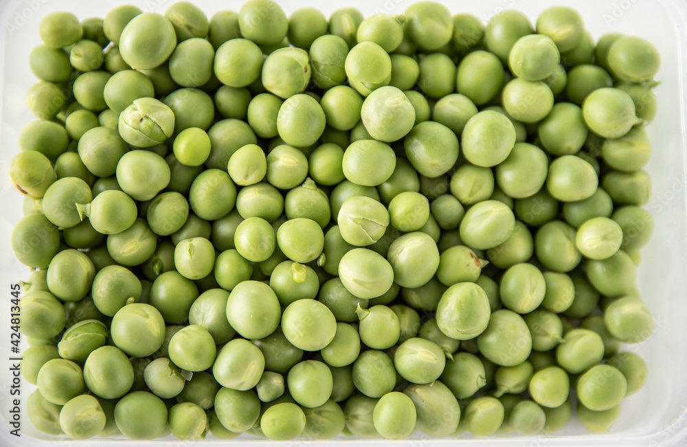 Pea seeds freshly picked and peeled for food use Pea seeds freshly picked and peeled for food use