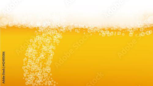 Lager beer. Background with craft splash. Oktoberfest foam.