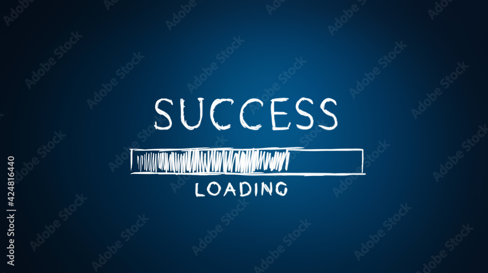 Loading to business growth success concept Loading to business growth success concept