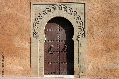 Traditional and artisanal door in Morocco