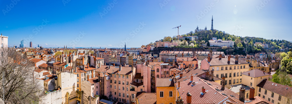 Obraz premium Panorama sur la ville de Lyon