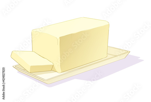 Εκτύπωση καμβά Isolated Butter ingredient