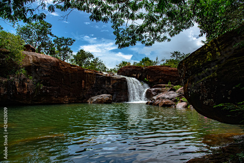 Cachoeira do Pium no Município de Ferreira Gomes no estado do Amapá - Amazônia - Brasil. 