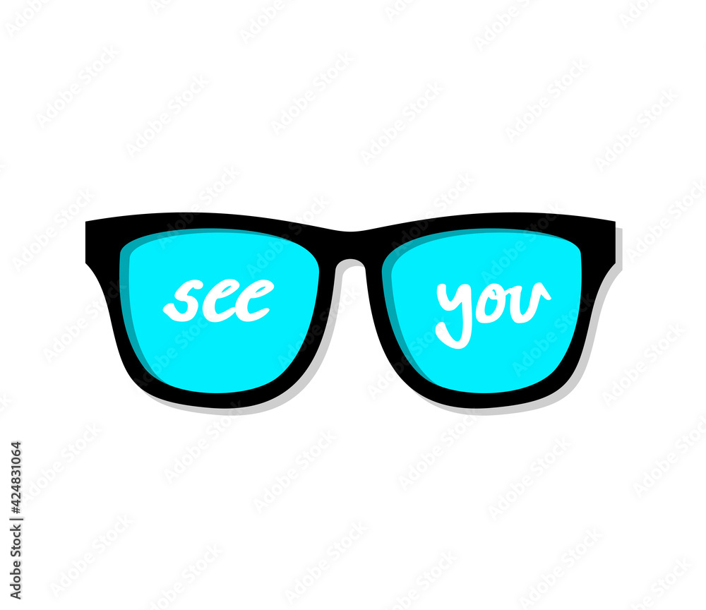 Original glasses with see you message Original glasses with see you message
