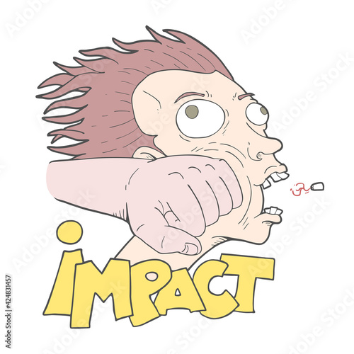 Funny punch face draw