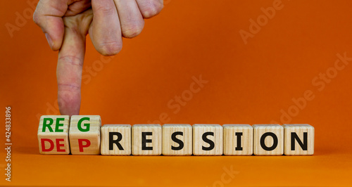 Photos Depression or regression symbol