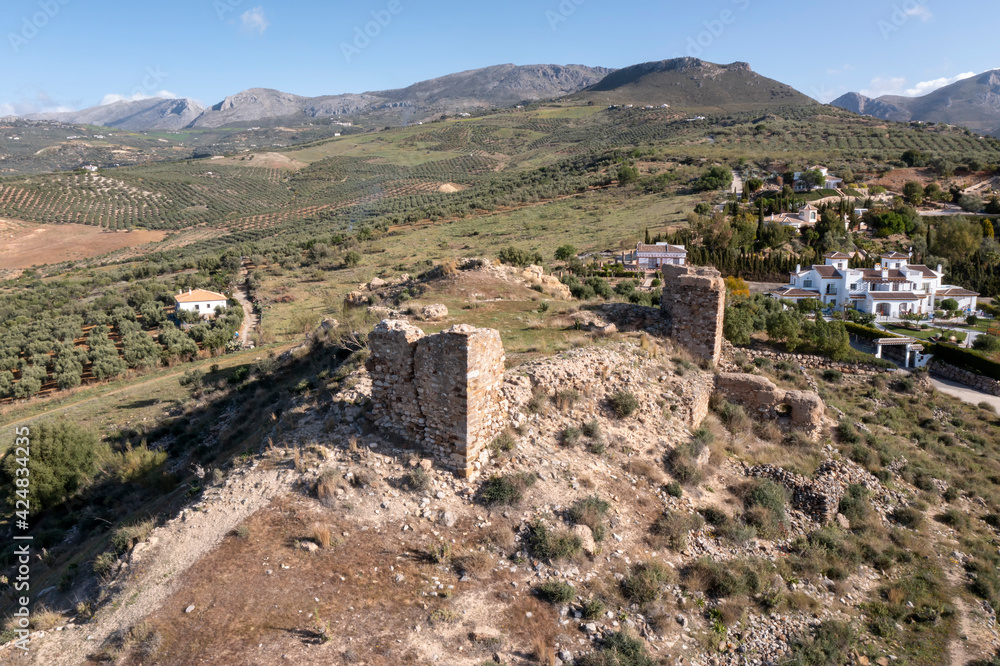 ruinas del castillo de Zalia en la provincia de Málaga, Andalucía