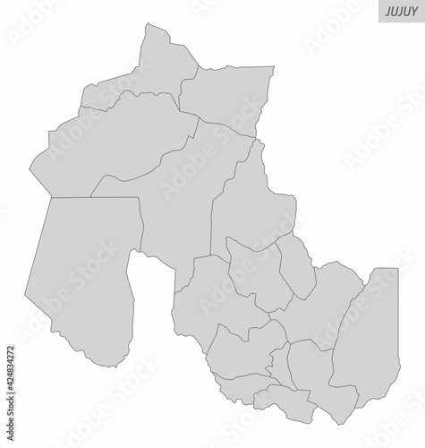 Jujuy province administrative map