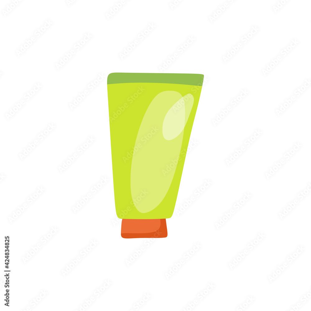 Sunscreen. Vector illustration in cartoon style.