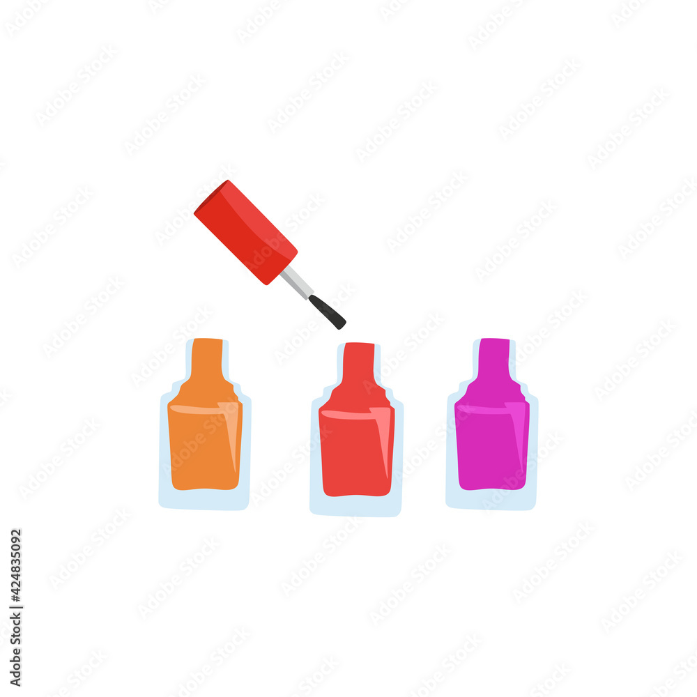 Nail polish. Vector illustration. Nail polish. Vector illustration.