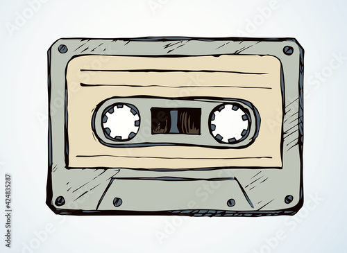 Cassette. Vector drawing