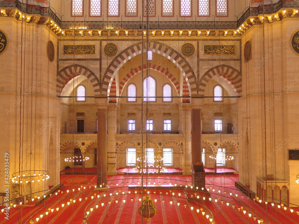 Obraz premium Inside of Suleymaniye Mosque
