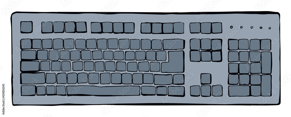 Laptop. View from above. Vector drawing Laptop. View from above. Vector drawing