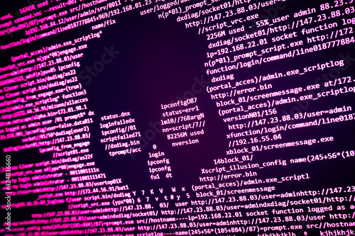 Ataque hacker de virus en internet.