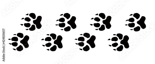 Traces of a bear. Vector drawing