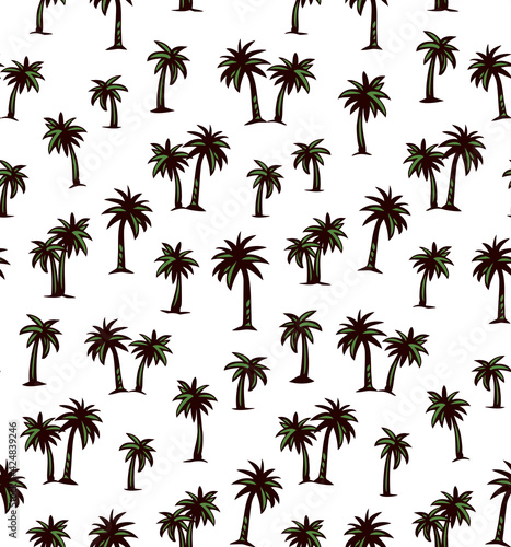 Palm tree. Vector drawing © Marina