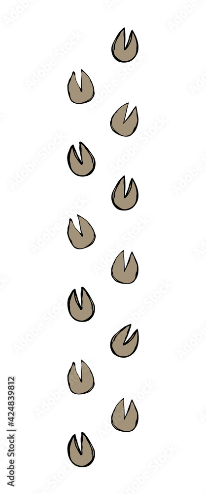 Traces of hooves. Vector drawing Traces of hooves. Vector drawing