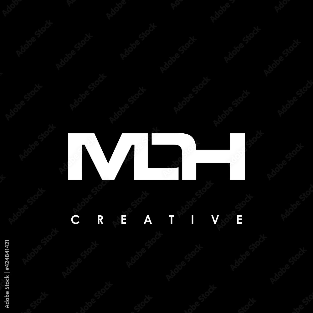MDH Letter Initial Logo Design Template Vector Illustration