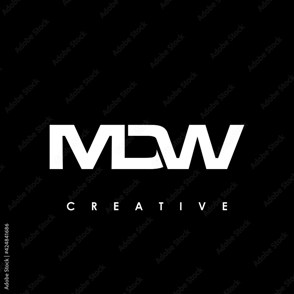 MDW Letter Initial Logo Design Template Vector Illustration