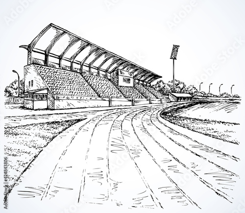 Small Stadium. Vector sketch