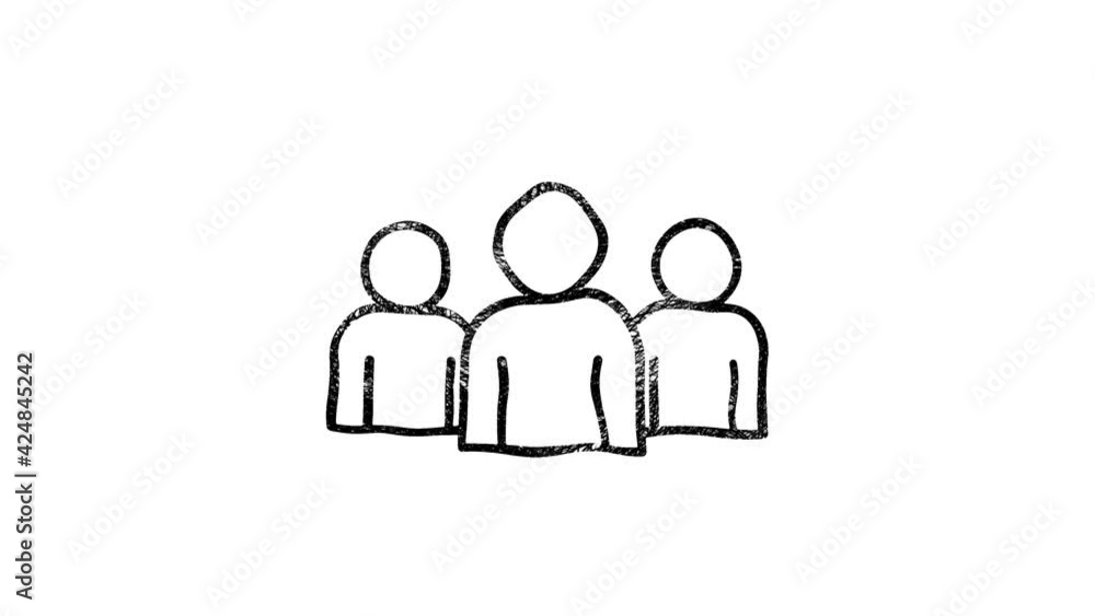 Reffer a friend icon in hand draw style. Motion graphics Reffer a friend icon in hand draw style. Motion graphics