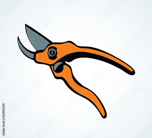 Vector drawing. Pruner