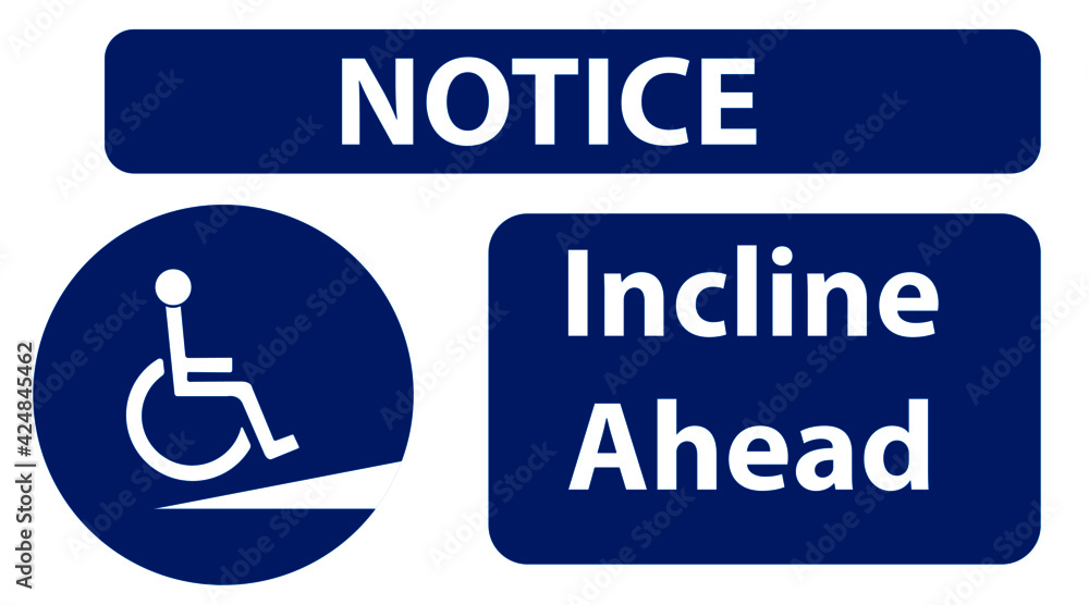 Notice Incline Ahead Symbol Sign ,Vector Illustration, Isolate On White Background Label .EPS10 Notice Incline Ahead Symbol Sign ,Vector Illustration, Isolate On White Background Label .EPS10