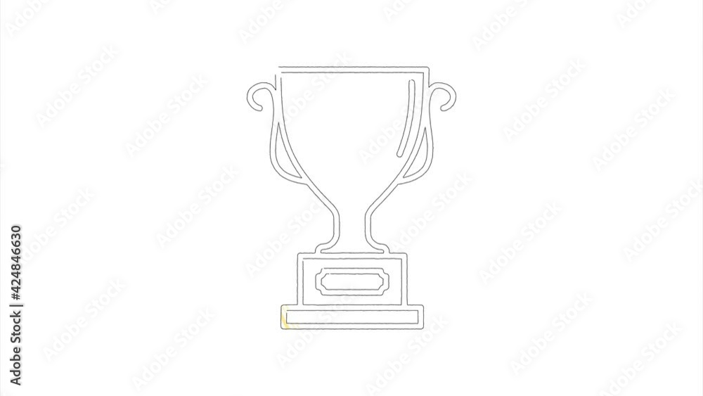 Cup icon in hand draw style. Motion graphics Cup icon in hand draw style. Motion graphics