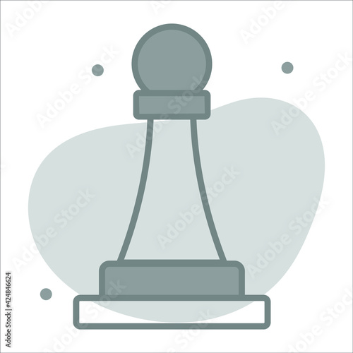 strategy icon with background modern illustration