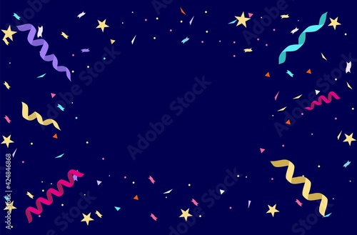 Festive confetti background vector illustration