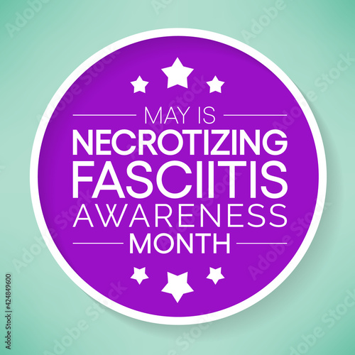 Vector illustration on the theme of Necrotizing Fasciitis Awareness month observed each year in May.