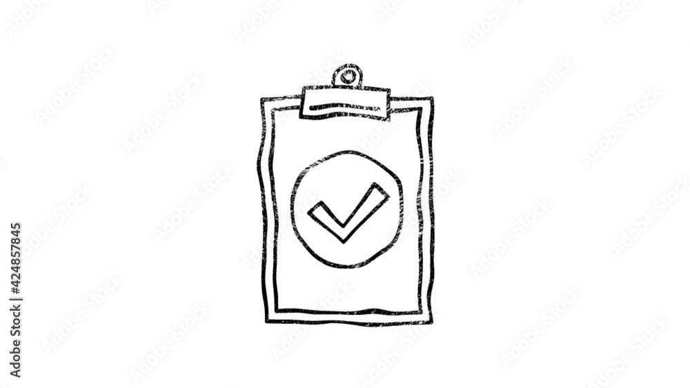 Check mark icon in hand draw style. Motion graphics. Check mark icon in hand draw style. Motion graphics.