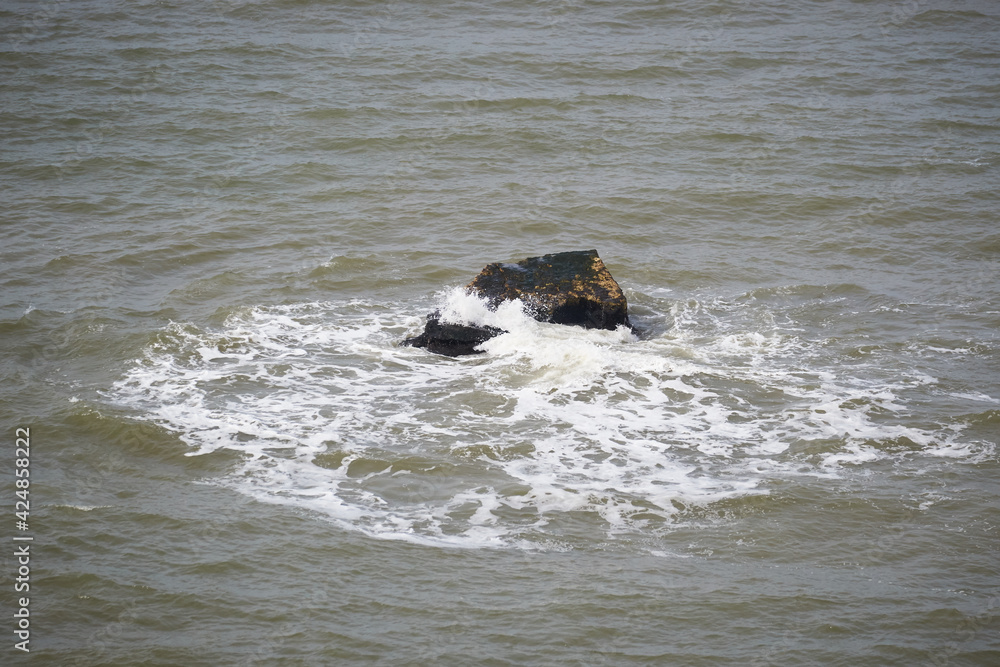 Fototapeta premium The remains of the cliff Skareklit at Bulbjerg at the north sea coast of Denmark