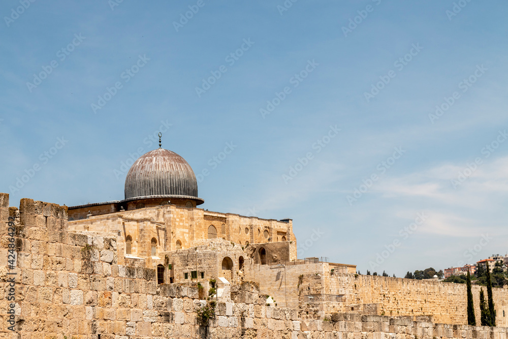 The Al Aqsa Mosque on the Temple Mount in Jerusalem